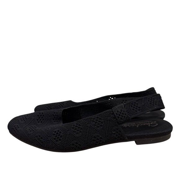 Skechers Black Cleo Snip Sweet Time Slingback Memory Foam Flats 8 - Picture 3 of 6